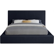Meridian Furniture Dorian Navy Velvet Full Bed