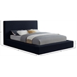 Meridian Furniture Dorian Navy Velvet Full Bed