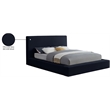 Meridian Furniture Dorian Navy Velvet Queen Bed