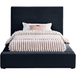 Meridian Furniture Dorian Navy Velvet Twin Bed