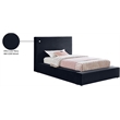 Meridian Furniture Dorian Navy Velvet Twin Bed