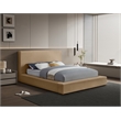 Meridian Furniture Dorian Beige Velvet Full Bed