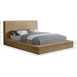 Meridian Furniture Dorian Beige Velvet Full Bed