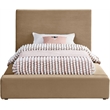 Meridian Furniture Dorian Beige Velvet Twin Bed