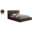 Meridian Furniture Dorian Brown Velvet Full Bed
