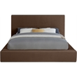 Meridian Furniture Dorian Brown Velvet Queen Bed