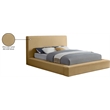 Meridian Furniture Dorian Camel Velvet Full Bed