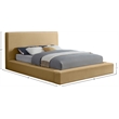 Meridian Furniture Dorian Camel Velvet King Bed