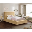 Meridian Furniture Dorian Camel Velvet Twin Bed