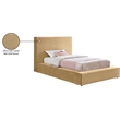 Meridian Furniture Dorian Camel Velvet Twin Bed