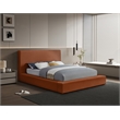Meridian Furniture Dorian Cognac Velvet Queen Bed