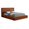 Meridian Furniture Dorian Cognac Velvet Queen Bed