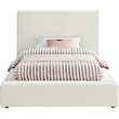 Meridian Furniture Dorian Cream Velvet Twin Bed