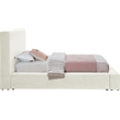 Meridian Furniture Dorian Cream Velvet Twin Bed