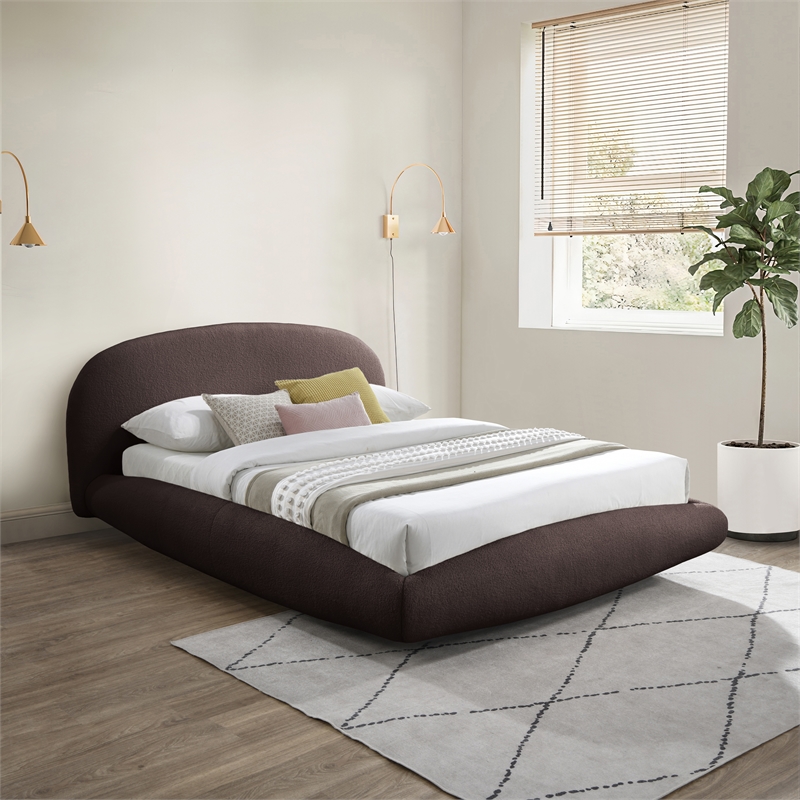 Meridian Furniture Genesis Brown Teddy Fabric Full Bed