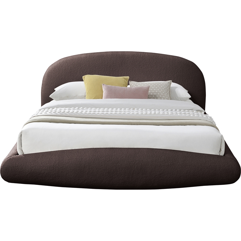 Meridian Furniture Genesis Brown Teddy Fabric King Bed