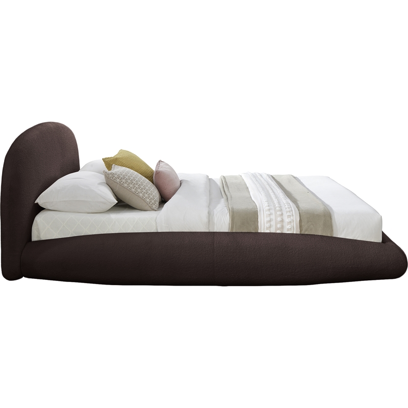 Meridian Furniture Genesis Brown Teddy Fabric King Bed