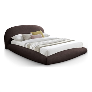Meridian Furniture Genesis Brown Teddy Fabric Queen Bed