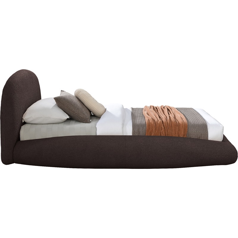 Meridian Furniture Genesis Brown Teddy Fabric Twin Bed