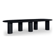 Meridian Furniture Dolan Black Wood and Oak Veneer Dining Table