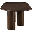Meridian Furniture Dolan Brown Wood and Oak Veneer Dining Table