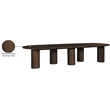 Meridian Furniture Dolan Brown Wood and Oak Veneer Dining Table