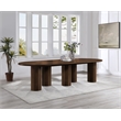Meridian Furniture Dolan Brown Wood and Oak Veneer Dining Table