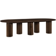 Meridian Furniture Dolan Brown Wood and Oak Veneer Dining Table