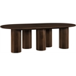 Meridian Furniture Dolan Brown Wood and Oak Veneer Dining Table