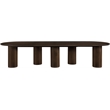 Meridian Furniture Dolan Brown Wood and Oak Veneer Dining Table