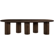 Meridian Furniture Dolan Brown Wood and Oak Veneer Dining Table
