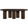 Meridian Furniture Dolan Brown Wood and Oak Veneer Dining Table