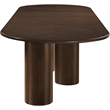 Meridian Furniture Dolan Brown Wood and Oak Veneer Dining Table
