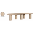 Meridian Furniture Dolan Oak Wood and Oak Veneer Dining Table