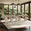 Meridian Furniture Dolan Oak Wood and Oak Veneer Dining Table