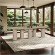 Meridian Furniture Dolan Oak Wood and Oak Veneer Dining Table