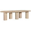 Meridian Furniture Dolan Oak Wood and Oak Veneer Dining Table