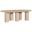 Meridian Furniture Dolan Oak Wood and Oak Veneer Dining Table