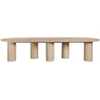 Meridian Furniture Dolan Oak Wood and Oak Veneer Dining Table