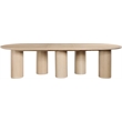 Meridian Furniture Dolan Oak Wood and Oak Veneer Dining Table