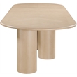 Meridian Furniture Dolan Oak Wood and Oak Veneer Dining Table