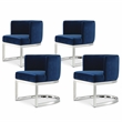 Meridian Furniture Gianna Navy Velvet Dining Chair (Set of 4)