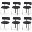Meridian Furniture Beacon Black Boucle Fabric Dining Chair (Set of 6)