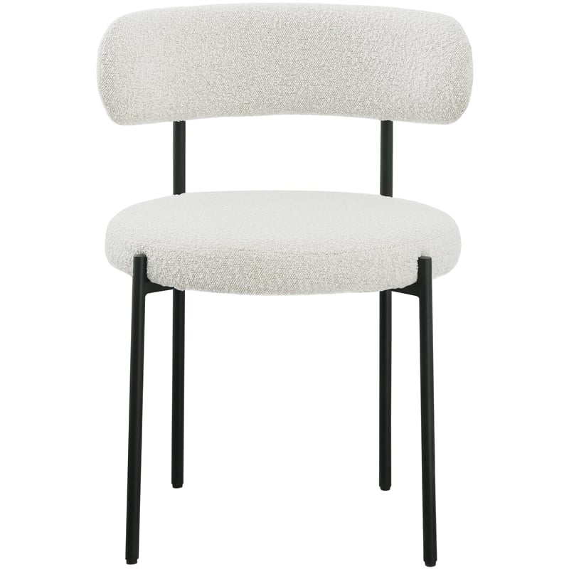 Meridian Furniture Beacon Cream Boucle Fabric Dining Chair (Set of 6)