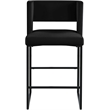 Meridian Furniture Caleb Black Velvet Counter Stool (Set of 4)