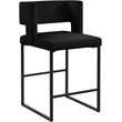 Meridian Furniture Caleb Black Velvet Counter Stool (Set of 6)