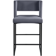 Meridian Furniture Caleb Grey Velvet Counter Stool (Set of 4)