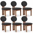 Meridian Furniture Napa Black Boucle Fabric Dining Chair (Set of 6)
