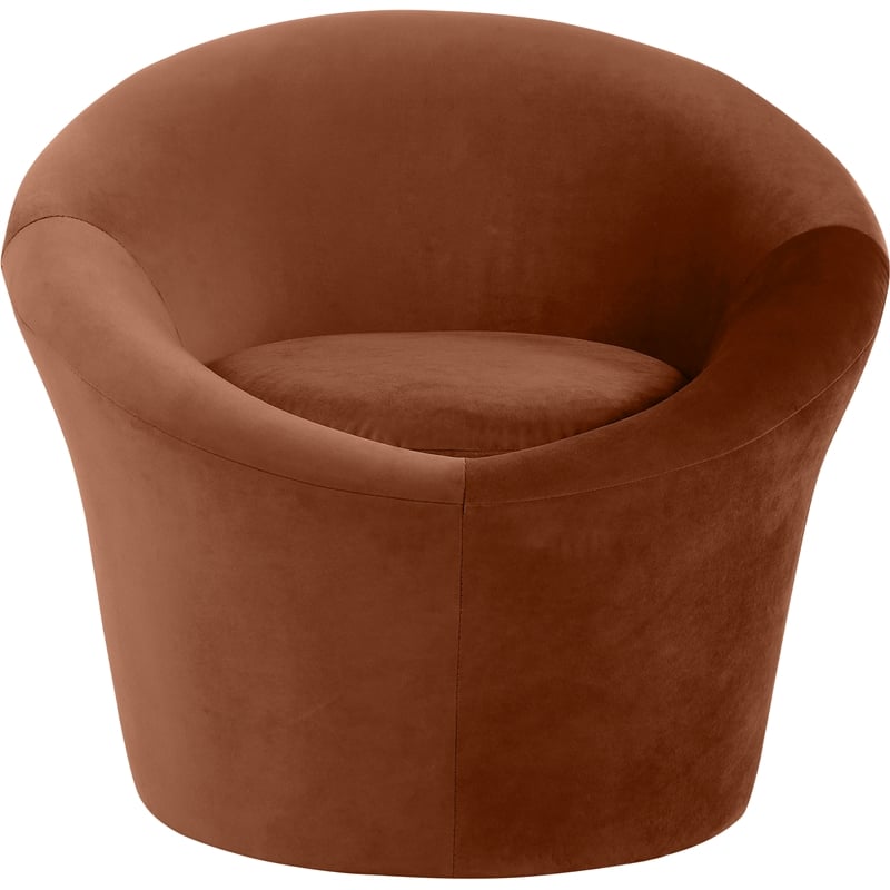 Meridian Furniture Tristan Cognac Velvet Accent Chair