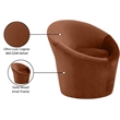 Meridian Furniture Tristan Cognac Velvet Accent Chair